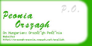 peonia orszagh business card
